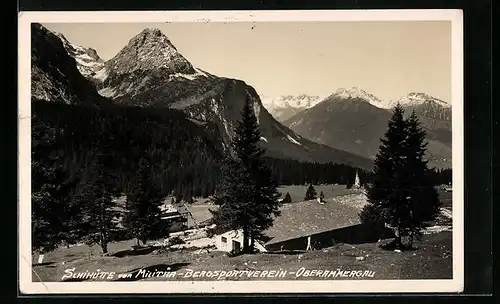 AK Oberammergau, Schihütte vom Militär-Bergsportverein