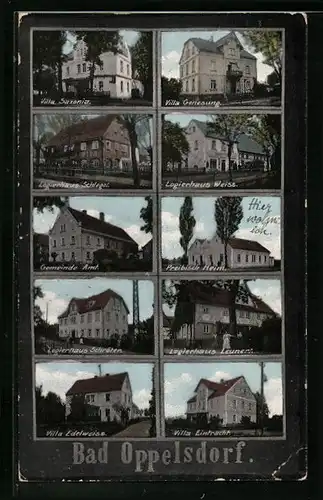AK Bad Oppelsdorf, Logierhaus Leunert, Logierhaus Schröter, Logierhaus Schlegel