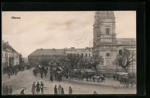 AK Mlawa, Auf dem Marktplatz