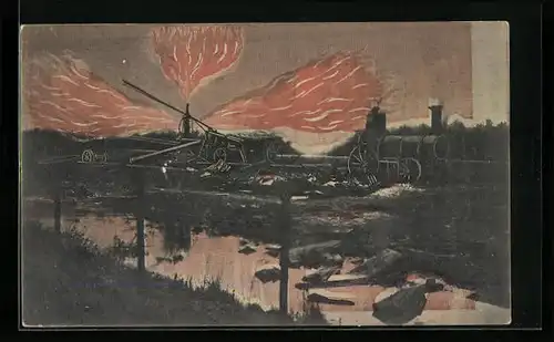 AK Neuengamme-Kirchwärder bei Bergedorf, Die Entzündung von Erdgas 1910