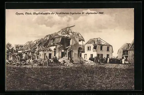 AK Oppau, Explosion 1921, Unglücksstätte