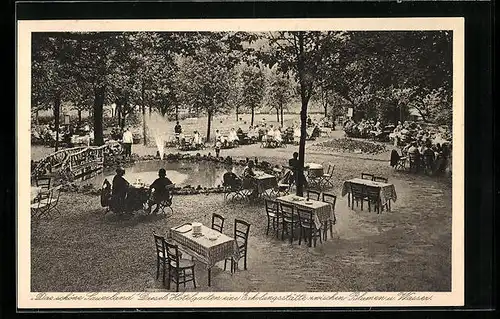 AK Rummenohl /Sauerland, Hotel Dresel, Hotelgarten