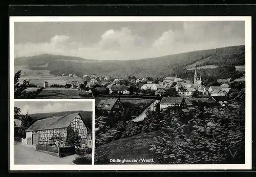 AK Düdinghausen /Westf., Gasthaus Frese, Teilansicht