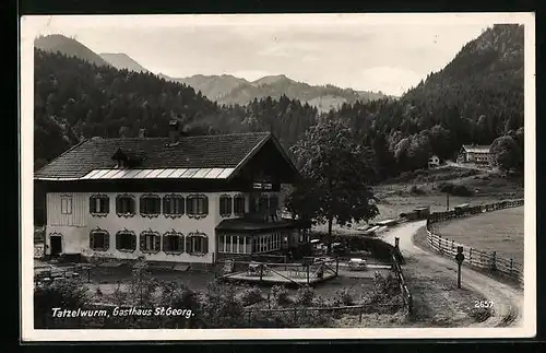 AK Tatzelwurm, Gasthaus St. Georg mit Aussenbewirtung