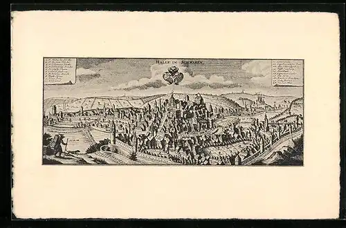 AK Schwäbisch-Hall, Ortsansicht nach Merian