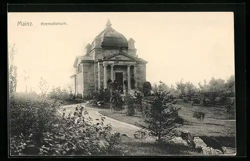 AK Mainz, Eingang zum Krematorium