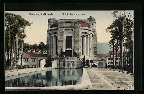 AK Dresden-Tolkewitz, Städt. Krematorium