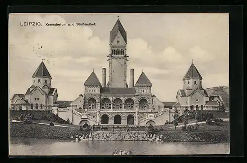 AK Leipzig, Krematorium a. d. Südfriedhof