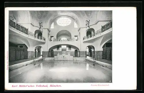 AK München, Karl Müller`sches Volksbad, Frauen-Schwimmbad