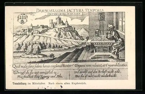 AK Trendelburg, Ortsansicht im Mittelalter