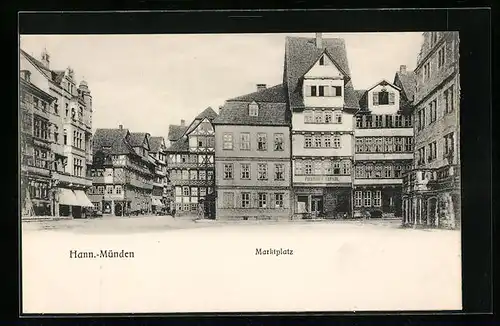 AK Hann.-Münden, Blick auf den Marktplatz