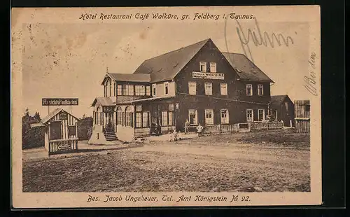 AK Gr. Feldberg i. Taunus, Hotel Restaurant Cafe Walküre