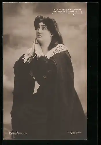 AK Schauspielerin Marie Burk-Berger als Amelia im Maskenball