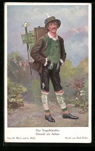 Künstler-AK Schauspieler Girardi als Adam in dem Film Der Vogelhändler