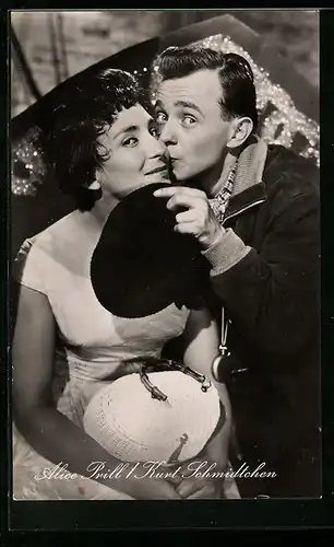 AK Schauspieler Kurt Schmidtchen und Schauspielerin Alice Prill in dem Film Meine Frau macht Musik