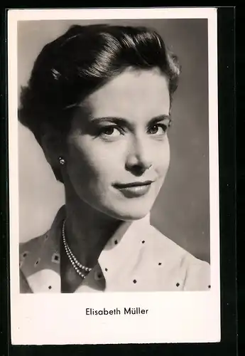 AK Schauspielerin Elisabeth Müller schaut seitlich