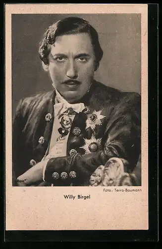 AK Schauspieler Willy Birgel im historischen Kostüm