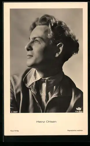 AK Schauspieler Heinz Ohlsen in die Ferne blickend
