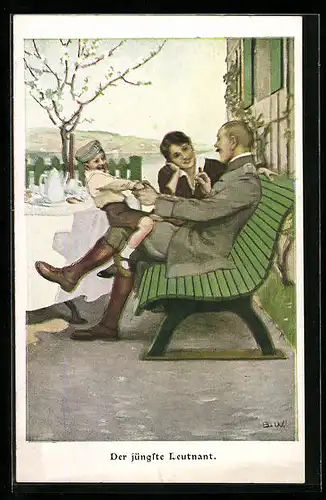 Künstler-AK Brynolf Wennerberg: Der jüngste Leutnant