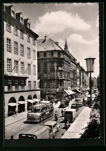 AK München, Kaufingerstrasse mit Geschäften
