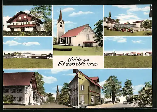AK Eisenharz, Gasthaus, Erdenwerk, Kirche