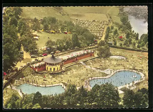 AK Heimbach /Eifel, Schwimmbad mit Kleingolfplatz