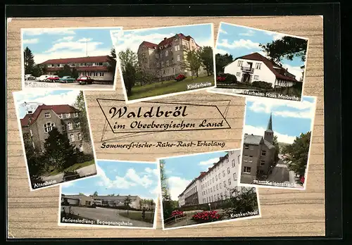 AK Waldbröl im Oberbergischen Land, Kaiserstrasse, Kinderkurheim Haus Maibuche