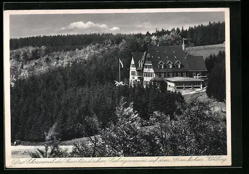 AK Dahle /Kr. Altena, Das Ehrenmal des Sauerländischen Gebirgsvereins auf dem Kohlberg