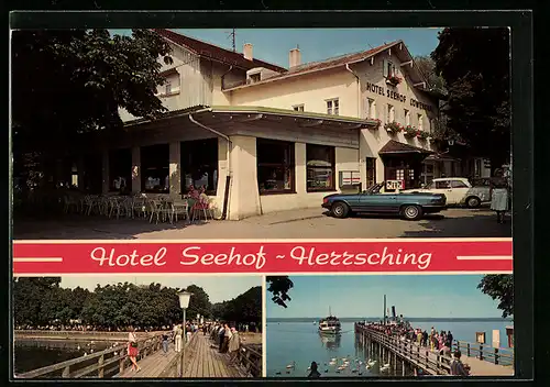 AK Herrsching /Ammersee, Hotel Seehof, Löwenbräu