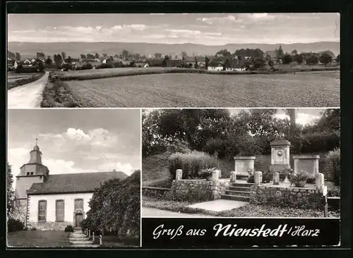 AK Nienstedt /Harz, Kirche, Ortspartie