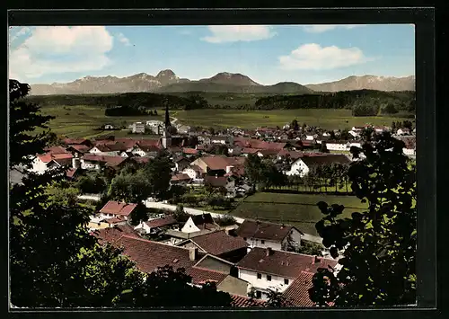 AK Assling /Obb., Ortsansicht mit Kirche