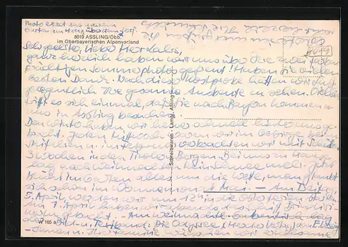 AK Assling /Obb., Ortsansicht mit Kirche