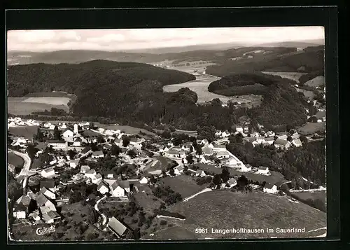 AK Langenholthausen im Sauerland, Ortsansicht aus der Vogelschau