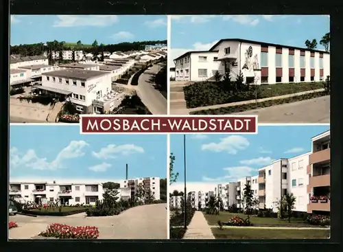 AK Mosbach-Waldstadt, Ortspartie mit Wohnhäusern