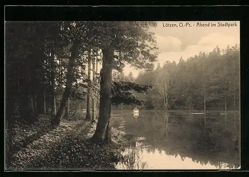 AK Lötzen, Abend im Stadtpark