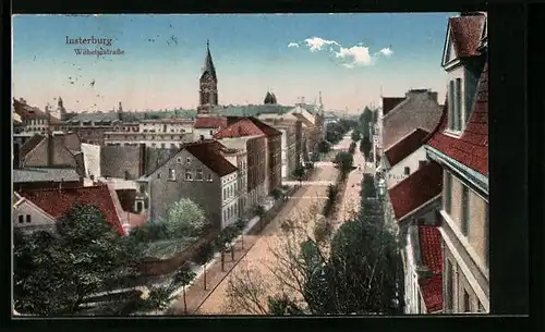 AK Insterburg, Blick auf die Wilhelmstrasse