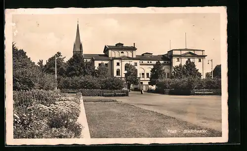 AK Tilsit, Blick auf Stadttheater