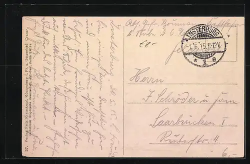 AK Eydtkuhnen, Ortspartie mit zerstörten Häusern, Der Krieg im Osten