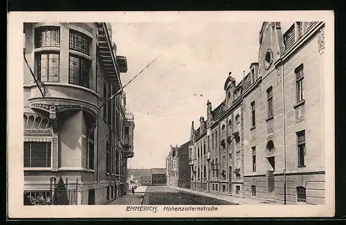 AK Emmerich, Hohenzollernstrasse mit Kind