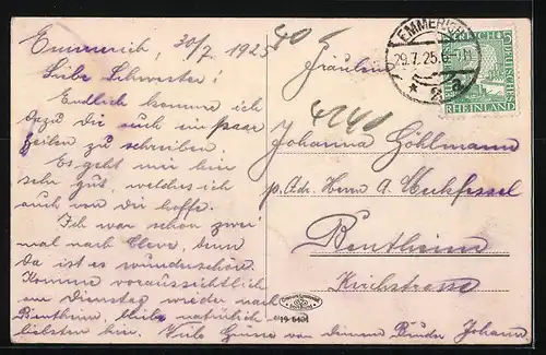 AK Emmerich, Hohenzollernstrasse mit Kind