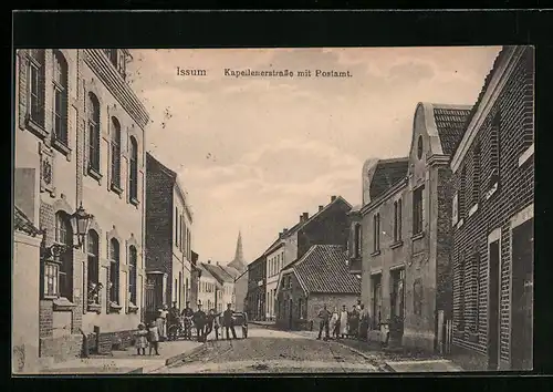 AK Issum, Kapellenerstrasse mit Postamt