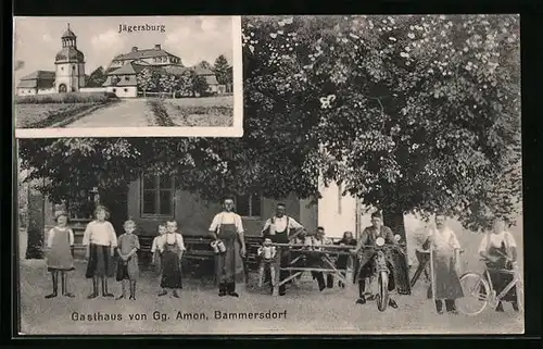 AK Bammersdorf, Gasthaus von Gg. Amon, Jägersburg