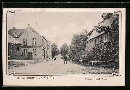 AK Issum, Chaussee nach Wesel