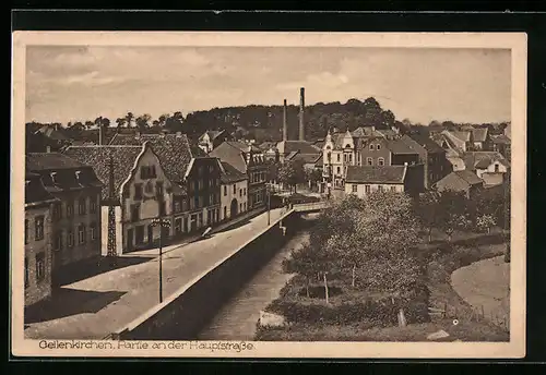 AK Geilenkirchen, Partie an der Hauptstrasse