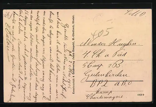 AK Geilenkirchen, Partie an der Hauptstrasse