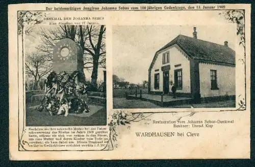 AK Wardhausen b. Cleve, Restauration zum Johanna Sebus-Denkmal