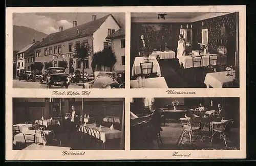 AK Heimbach i. Eifel, Hotel Eifeler Hof, Weinzimmer, Speisesaal