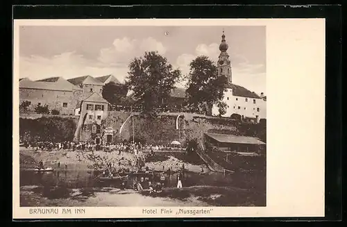 AK Braunau am Inn, Hotel Fink Nussgarten