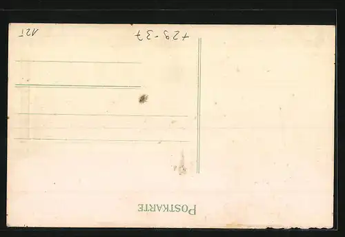 Passepartout-Lithographie Berlin-Spandau, Bismarckplatz mit Wappen, Kleiner Herold