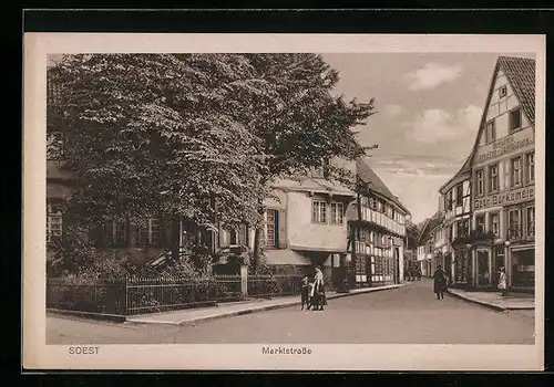 AK Soest, Blick in die Marktstrasse